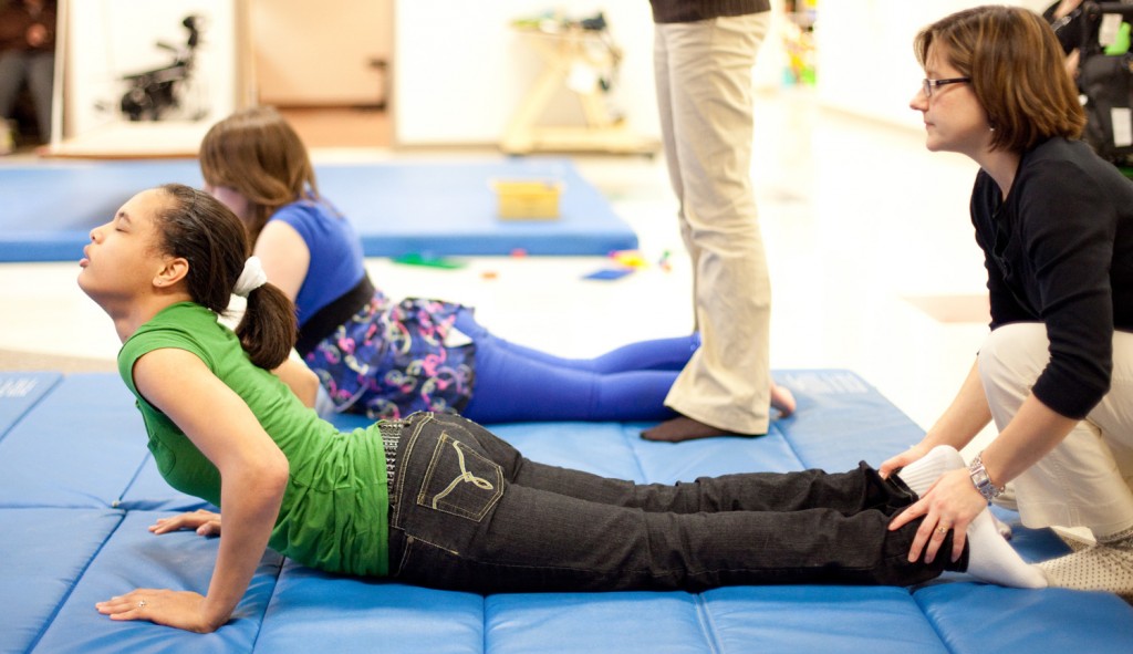 clients doing yoga